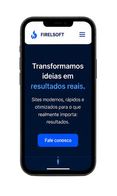Site visto em celular