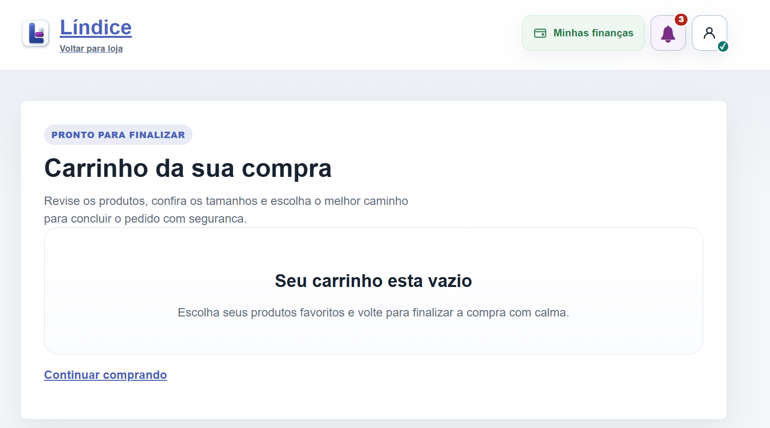 Tela do Líndice